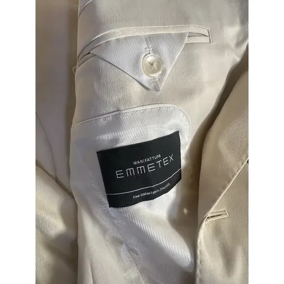 BR Manifattura Emmetex Italian Crepe Double Breasted Blazer Jacket Oversized 2 - Picture 14 of 16